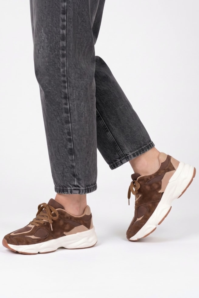 Andreza - Tênis Chunky Marrom e Caramelo