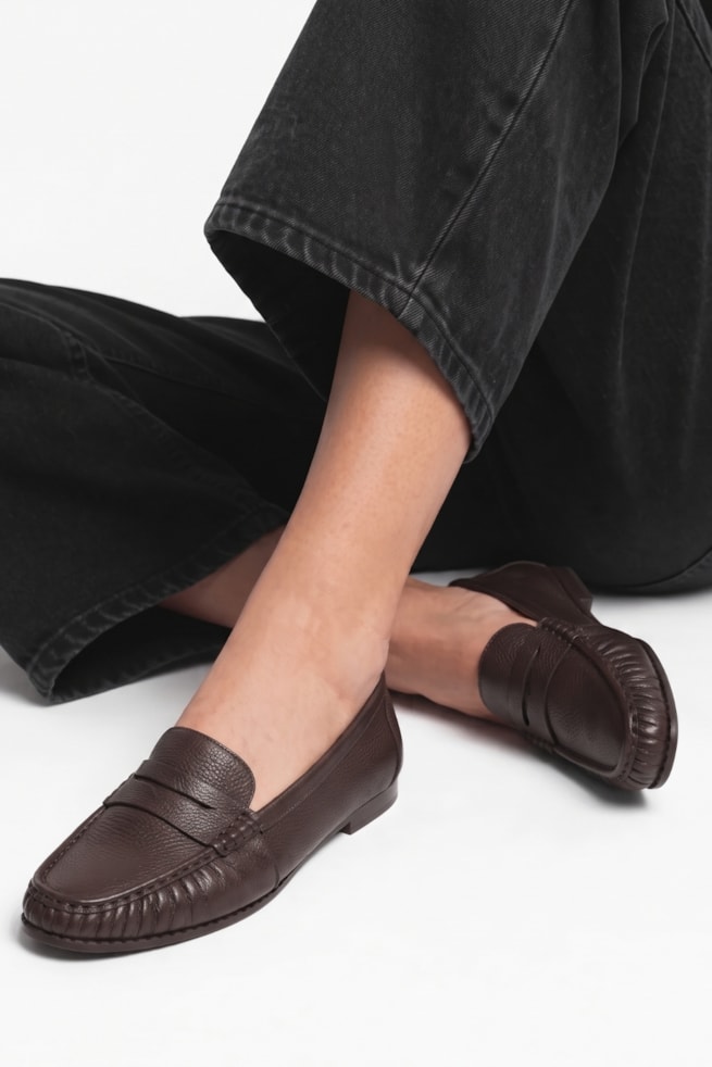 Antonia - Sapato Mocassim Couro Marrom