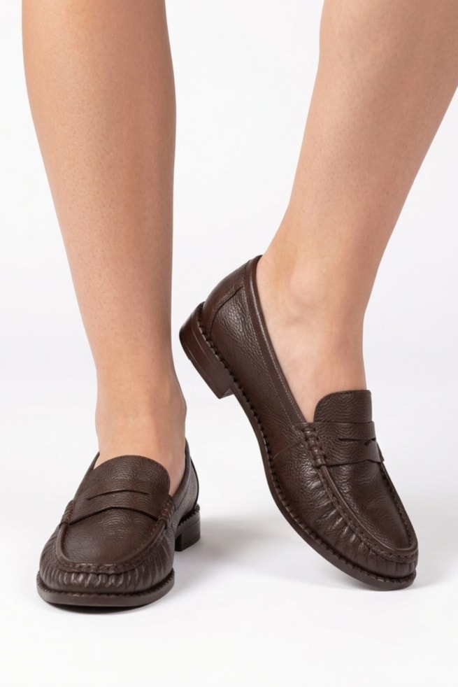 Antonia - Sapato Mocassim Couro Marrom