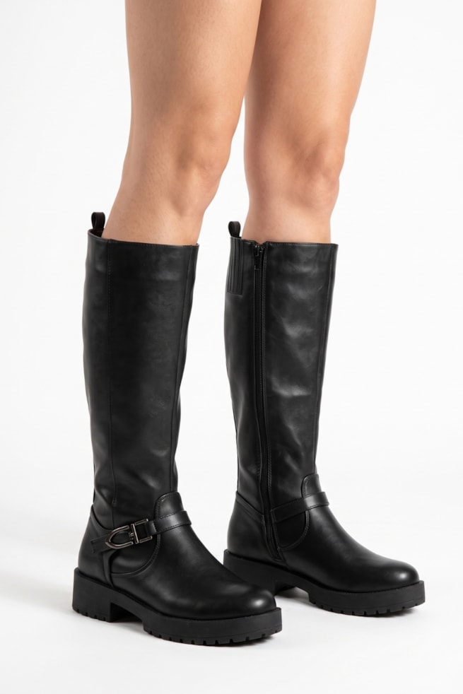 Betina - Bota Tratorada Cano Médio Preto