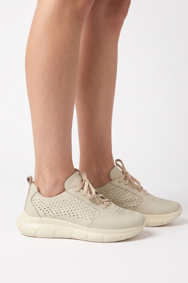 Camile - Tênis Couro Off White