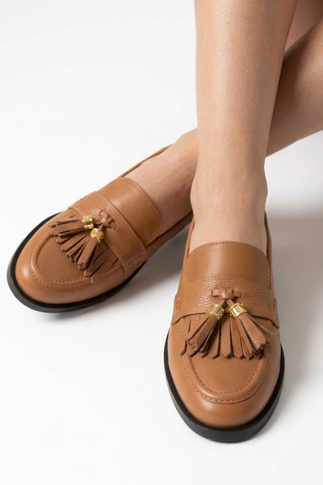Catarina - Sapato Mocassim Caramelo