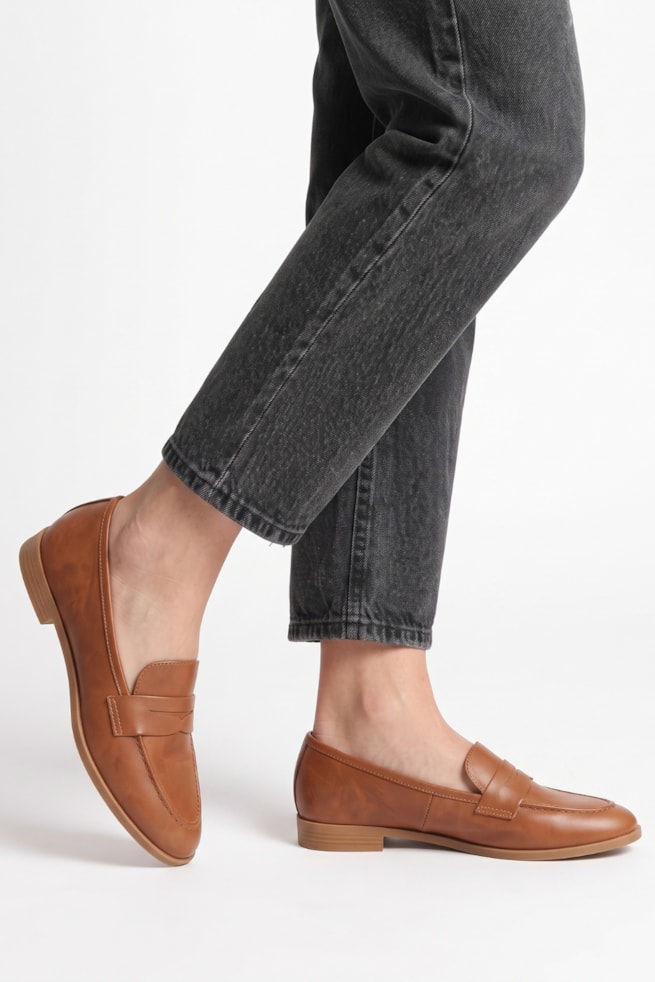 Clarisse - Sapato Mocassim Couro Caramelo