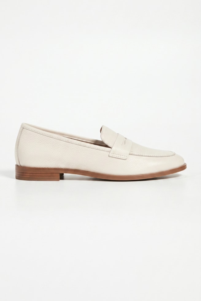 Clarisse - Sapato Mocassim Couro Off White