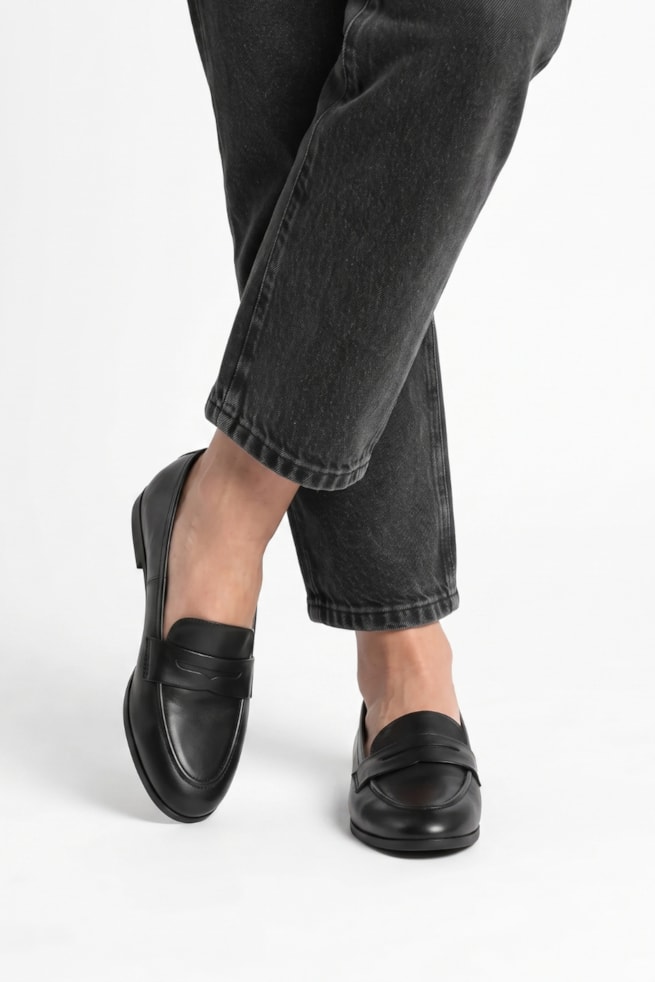 Clarisse - Sapato Mocassim Couro Preto