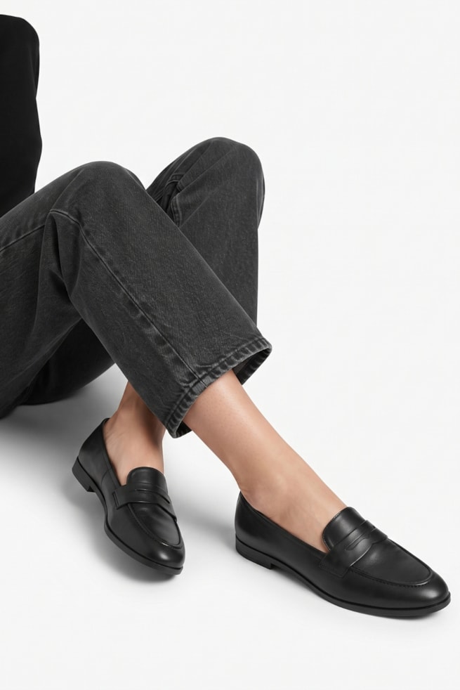 Clarisse - Sapato Mocassim Couro Preto