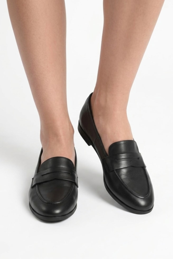 Clarisse - Sapato Mocassim Couro Preto
