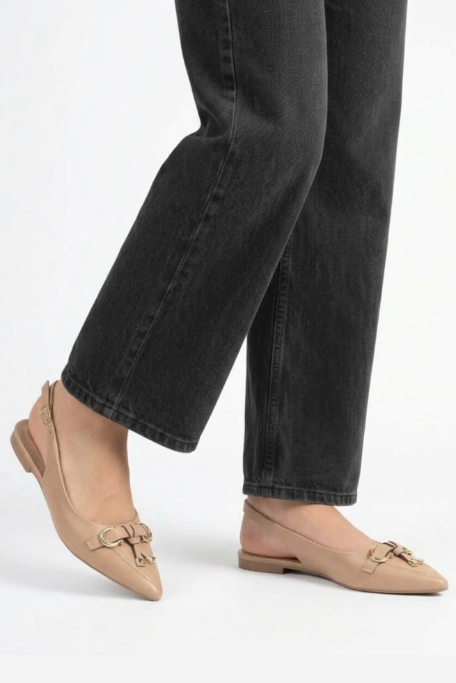 Dakota - Sapatilha Slingback Nude