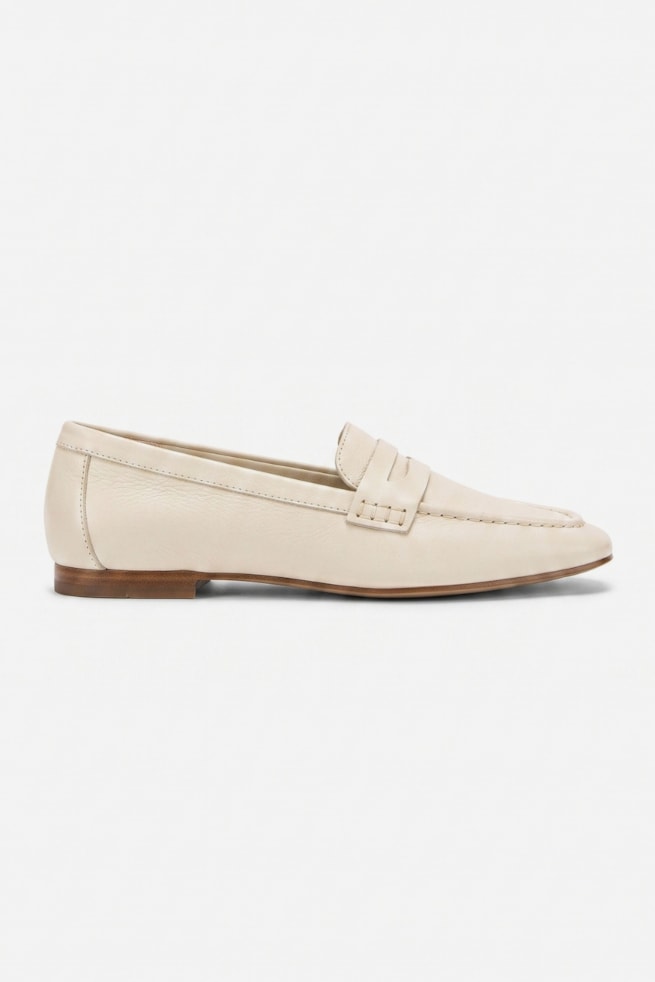 Elis - Sapato Mocassim Couro Off White