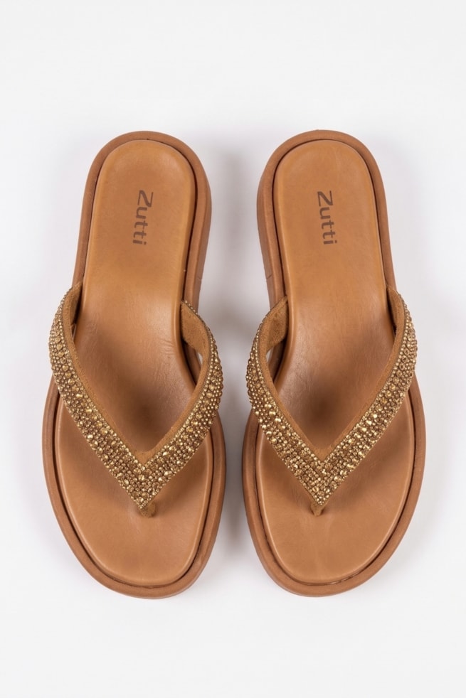 Gabi - Sandália Flatform Caramelo