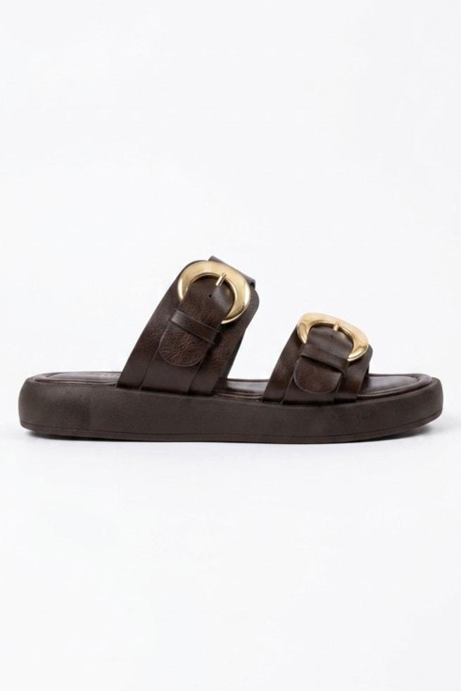 Isabela - Sandália Flatform Marrom