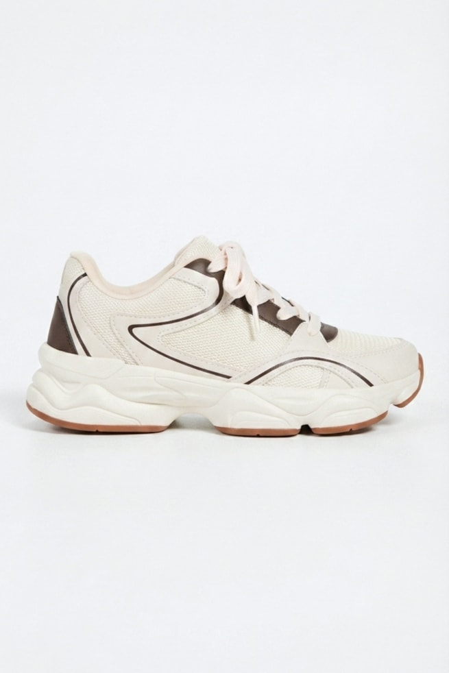 Karina - Tênis Chunky Off White com Marrom