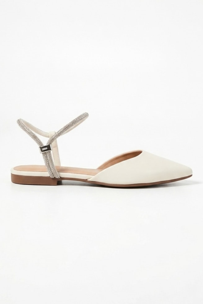 Lara - Sapatilha Slingback Off White