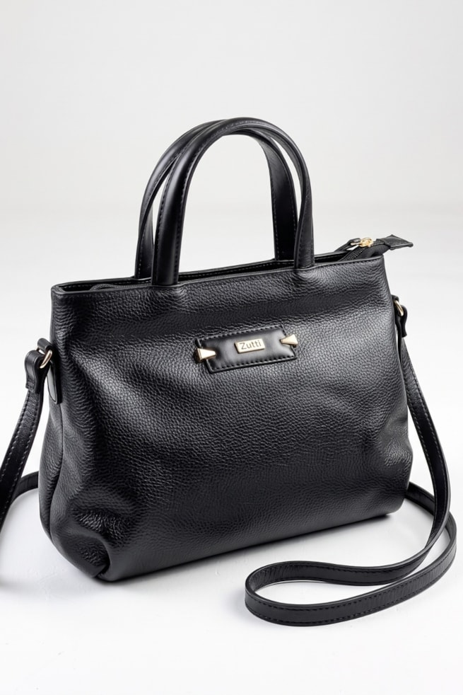Lily - Bolsa 2 em 1 Couro Preto