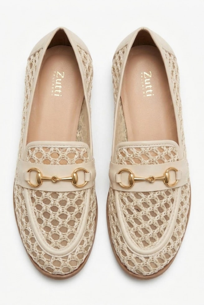 Lívia - Mocassim Tramado Off White