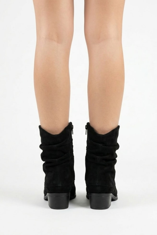 Luma - Bota Ankle Camurça Preto