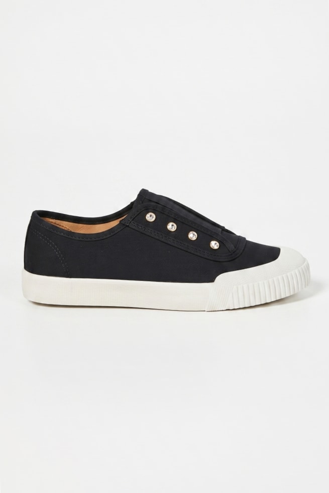Manuela - Tênis Lona Slip On Preto