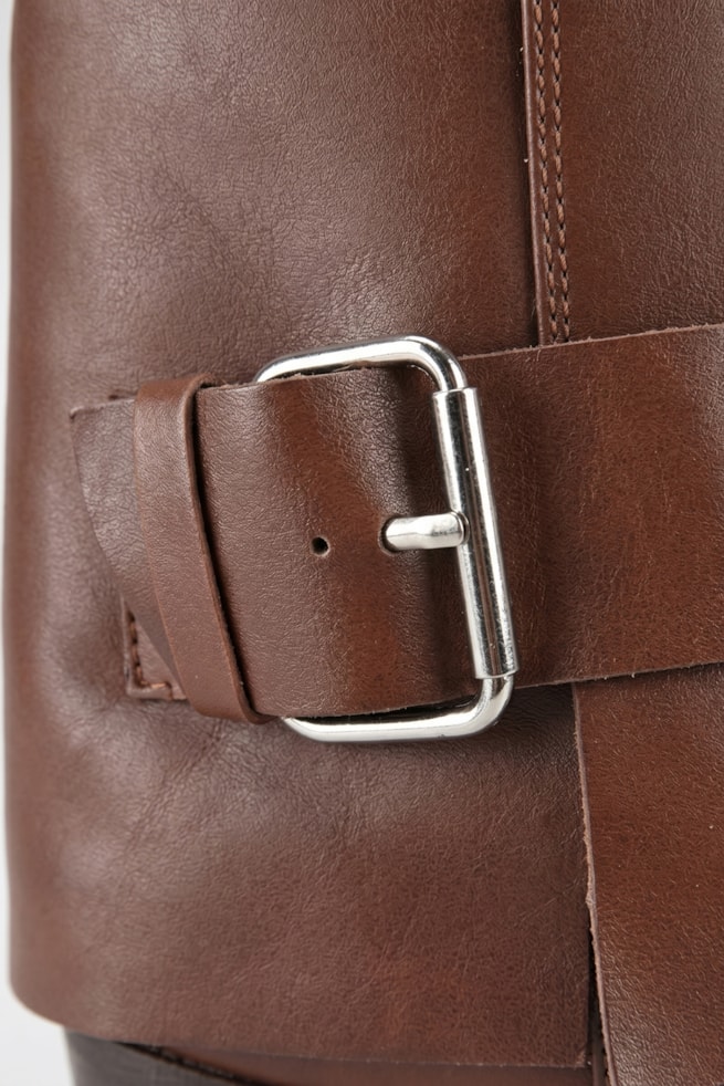 Marcela - Bota Ankle Cano Curto Couro Marrom