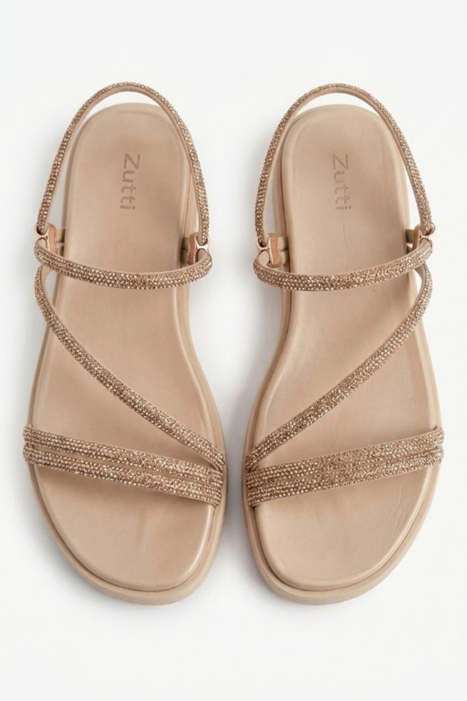 Marta - Sandália Flatform Nude