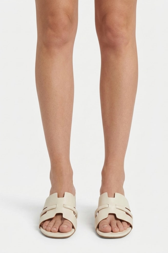 Pietra - Sandália Tamanco Off White
