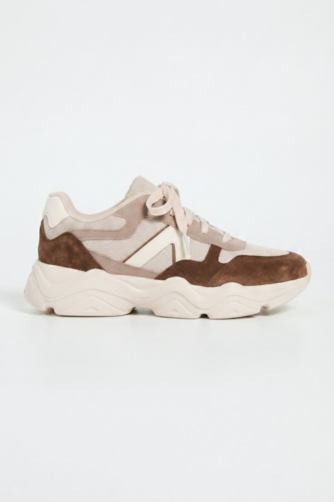 Renata - Tênis Chunky Off White com Caramelo