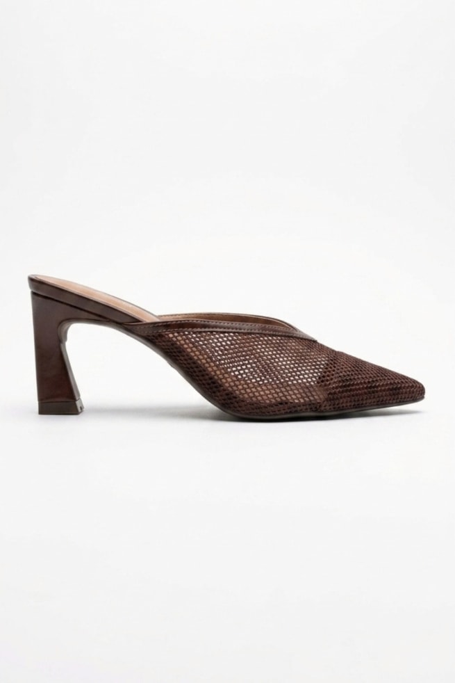 Samanta - Scarpin Mule Kitten Marrom