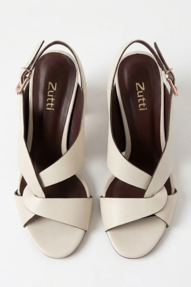 Savana - Sandália Salto Bloco Off White